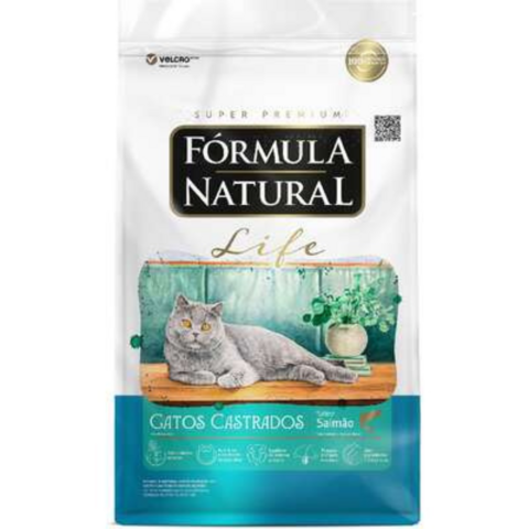 Ração Fórmula Natural Life 15Kg Gatos Castrados Salmão
