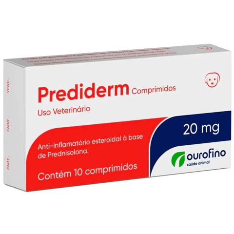 Prediderm Anti-Inflamatório Pra Cães 10 Comprimidos 20mg
