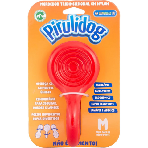 Pirulidog Mordedor Pra Cães Vermelho Tamanho P