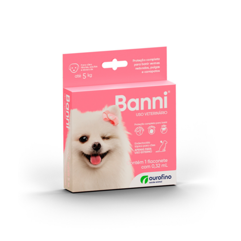 Banni 0,32Ml AntiPulgas Pra Cães de Até 5Kg 1 Flaconete