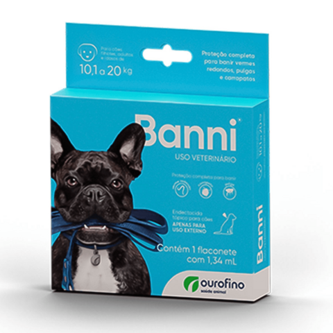 Banni 1,34Ml AntiPulgas Pra Cães de 10 a 20Kg 1 Flaconete