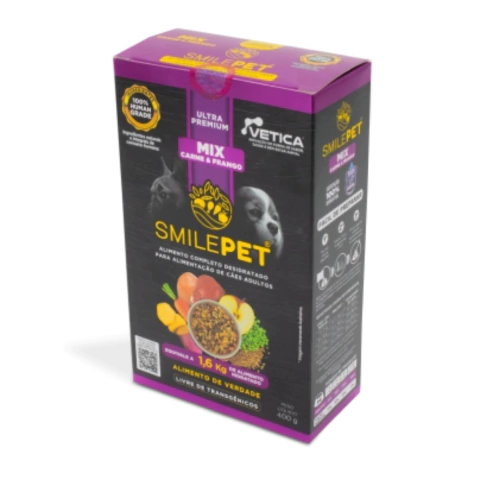 SmilePet Alimento Desidratado Pra Cães 400g Carne/Frango