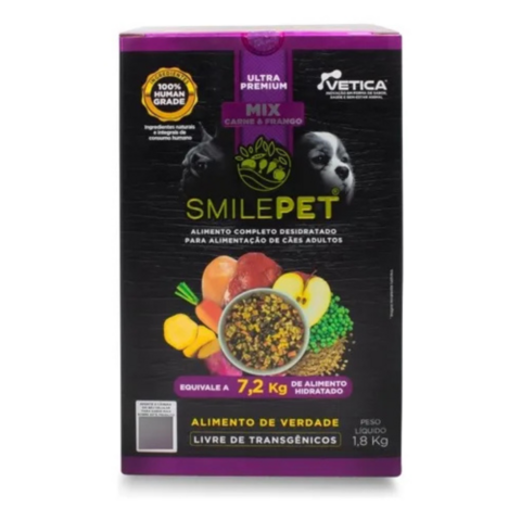 SmilePet Alimento Desidratado Pra Cães 1.8Kg Carne/Frango
