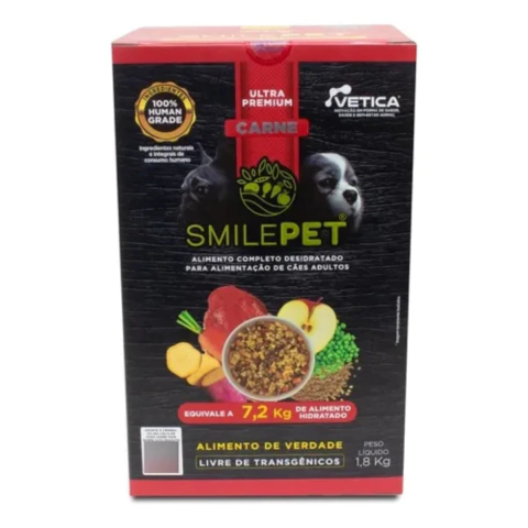 SmilePet Alimento Desidratado Pra Cães Adultos 1.8Kg Carne