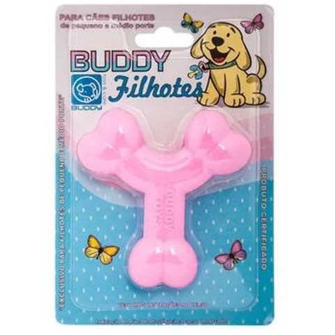 Brinquedo Para Cães Filhotes Ossinho Rosa Buddy Toys