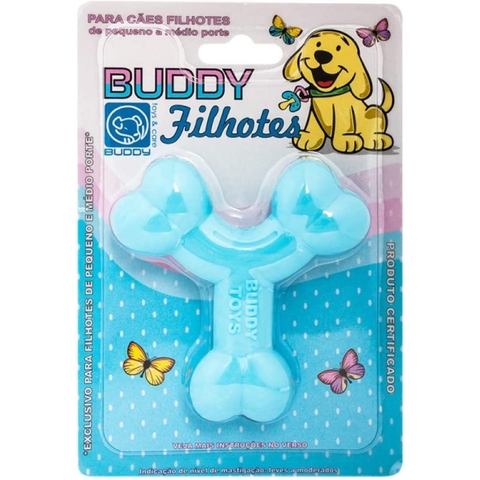 Brinquedo Para Cães Ossinho Azul Para Filhotes Buddy Toys