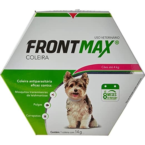 Coleira Antiparasitária Frontmax Cães até 4 Kg 14g
