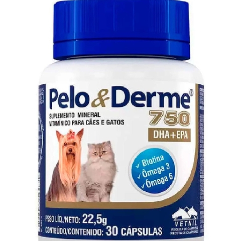 Pelo E Derme 750mg Dha+Epa 30 Capsulas