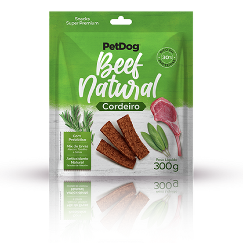 Petisco Petdog Beef Natural Cordeiro para Cães 300g