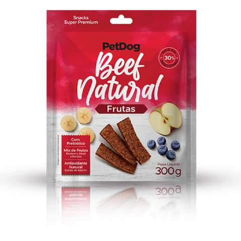 Petisco Petdog Beef Natural Frutas para Cães 300g