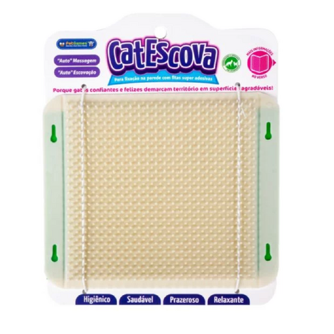 Brinquedo Cat Escova Pet Games Bege Para Gatos