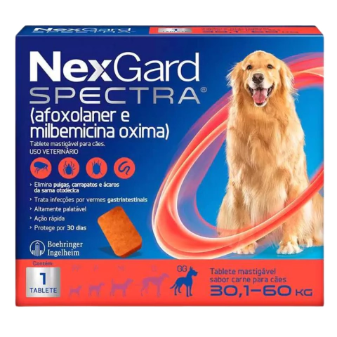 Antipulgas e Carrapatos NexGard spectra Cães de 30,1 a 60 kg