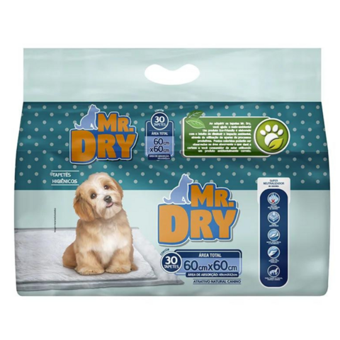 Tapete Higienico Mr Dry 60X60 - 30 unidades