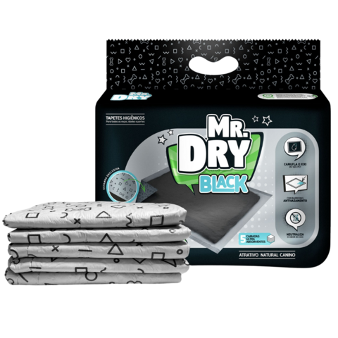 Tapete Higienico Mr Dry black 30un