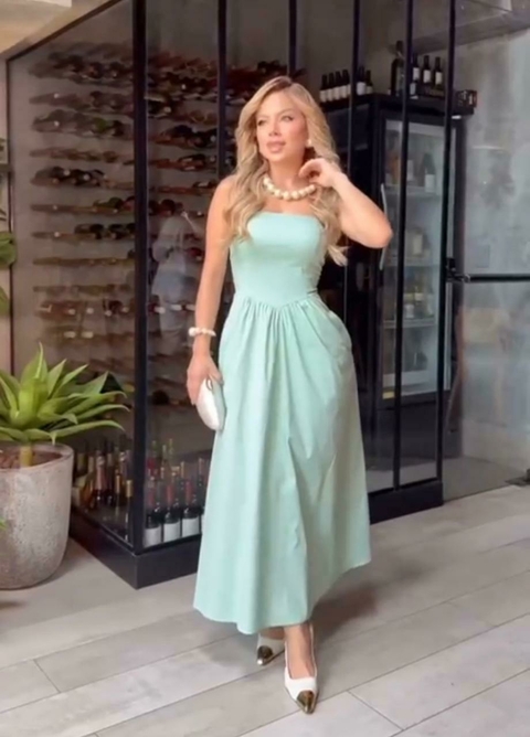 Vestido Midi Tomara que Caia