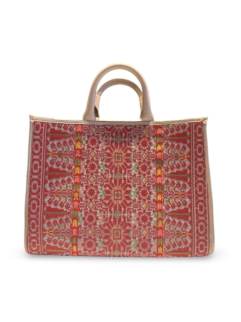 Bolsa Marrocos vermelha com bege