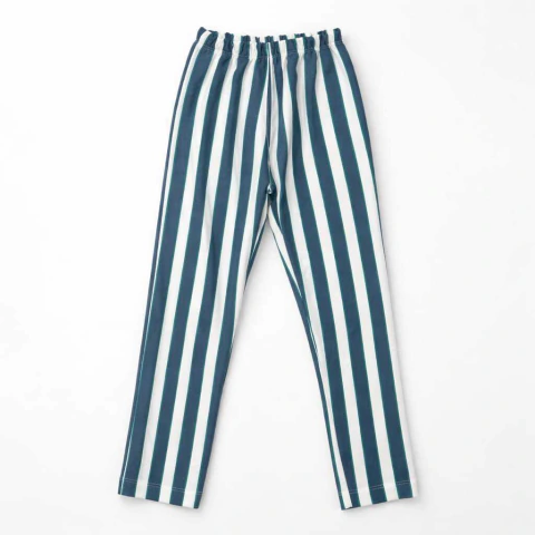 Calça Infantil Listrada Moletinho Azul