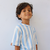 Camiseta Casual Listrada Azul Infantil