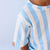 Camiseta Casual Listrada Azul Infantil - loja online