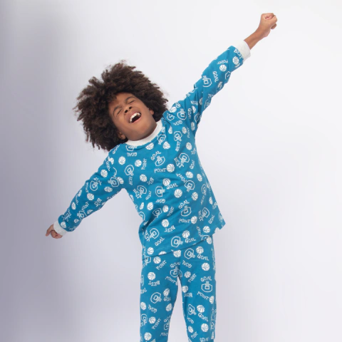Pijama Malha 100% Algodão Infantil Basketball