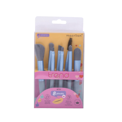 KIT 8 Pinceis Maquiagem MACRILAN MT01 - comprar online