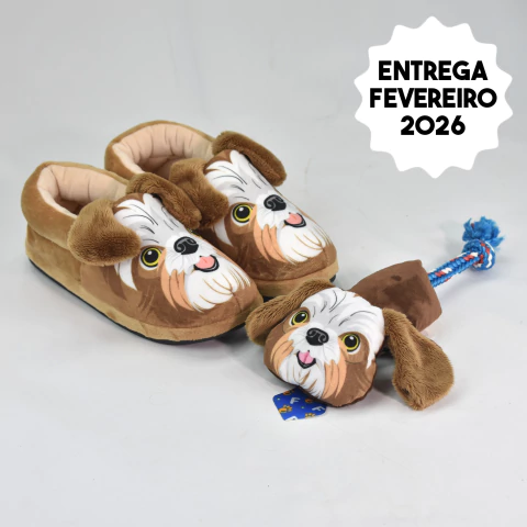 Kit Pantufa + Brinquedo Pet - Shih Tzu - comprar online