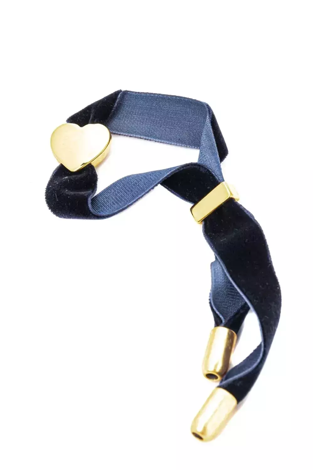 Pulseira Veludo Coração | Azul