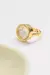 Anel Detalhes de Zircônias com Banho em Ouro 18k - comprar online