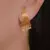 Brinco Tiras Lisas com Microzirconias Penduradas no Dourado