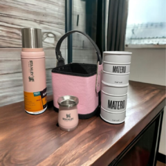 Combo Matero + Canasta Matera de REGALO - Termo stanley 1,2Lts + Mate Pocket 160 ml + Set Latas Yerbera y Azucar con Canasta Matera de REGALO - comprar online