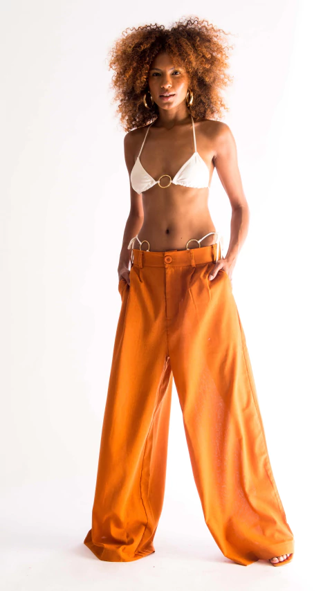 Calça Laranja Linen Collection - comprar online