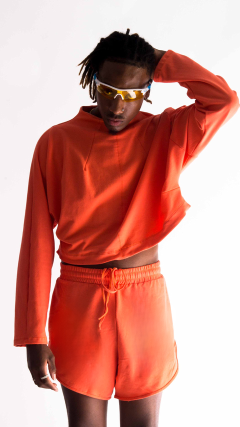 Short de moletom leve com ajuste na cintura