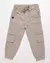 Calça Jogger Sarja Cargo Menino Cinza