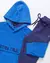 Conjunto Menino Calça Jogger Moletom + Blusão Soft Azul na internet