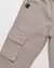 Calça Jogger Sarja Cargo Menino Cinza na internet
