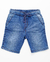 Bermuda Menino Jogger Jeans Tipo Malha Lavação Escura