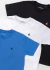 Kit Base Camiseta Básica Azul + Branco + Preto - comprar online