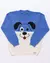 Suéter Menino Lã Bicolor Dog Azul