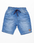 Bermuda Menino Jogger Jeans Tipo Malha Lavação Média