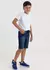 Bermuda Menino Cós com Cordão Jeans Tipo Malha - Tondine