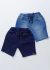 Imagem do Bermuda Jeans Jogger Menino Lavação Escura