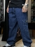 Calça Balão Cargo Compton L.A Jeans Escuro - comprar online