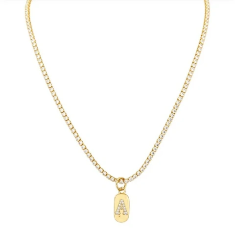 Colar Riviera Golden Inicial