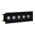 Spot LED de Embutir 5x Downlight Quadrado Preto 10W 2700K - Brilia