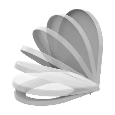 Tampa Vaso Celite Riviera PP Soft Close Cinza - comprar online