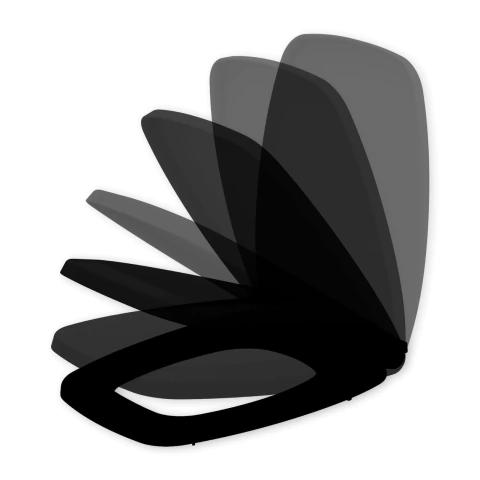 Tampa de Vaso Fiori Amarilis PP Soft Close Preto