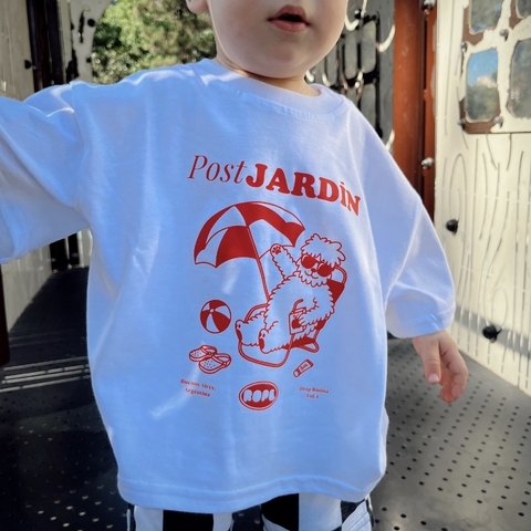 Remera Blanca Jardín Oversize