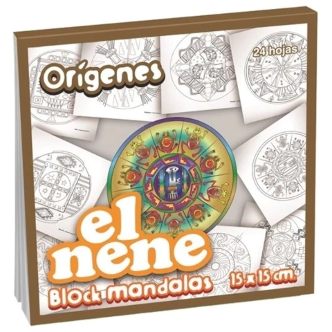 BLOCK EL NENE 15X15 MANDALAS ANIMALES