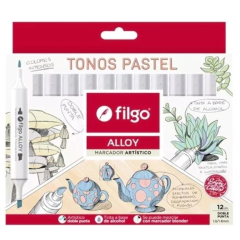 MARCADOR FILGO ALLOY X12 PASTEL