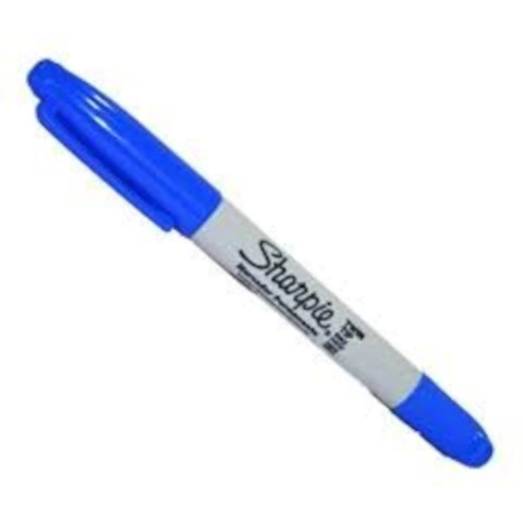 MARCADOR SHARPIE INDELEBLE DOBLE PUNTA AZUL PERMANENTE